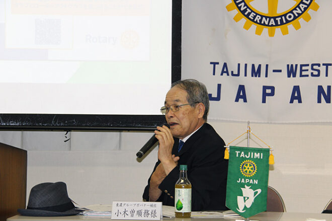 7月25日 ガバナー補佐訪問例会、岐阜東濃グループ 小木曽ガバナー補佐にお越し頂きました。